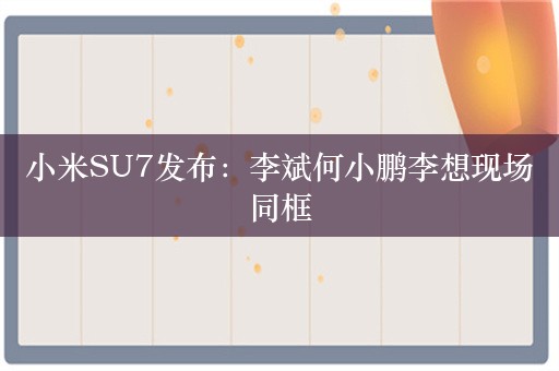 小米SU7发布：李斌何小鹏李想现场同框