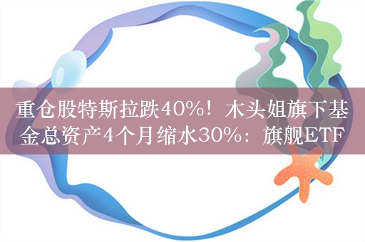 重仓股特斯拉跌40%！木头姐旗下基金总资产4个月缩水30%：旗舰ETF今年下跌16%，过去10年损失143亿美元