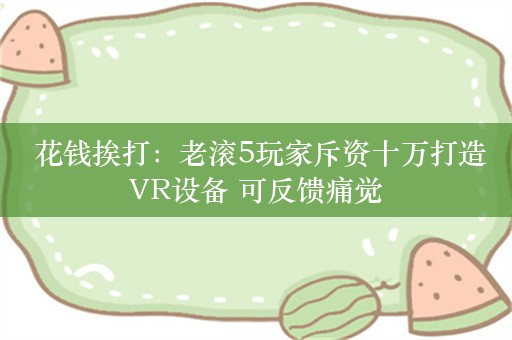  花钱挨打：老滚5玩家斥资十万打造VR设备 可反馈痛觉