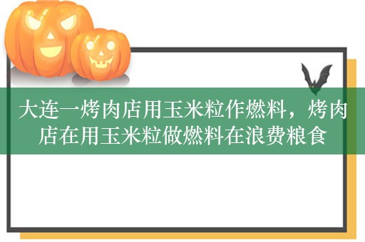 大连一烤肉店用玉米粒作燃料，烤肉店在用玉米粒做燃料在浪费粮食