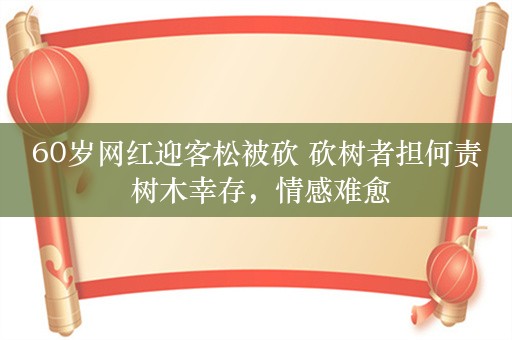 60岁网红迎客松被砍 砍树者担何责 树木幸存，情感难愈