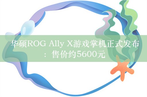  华硕ROG Ally X游戏掌机正式发布：售价约5600元