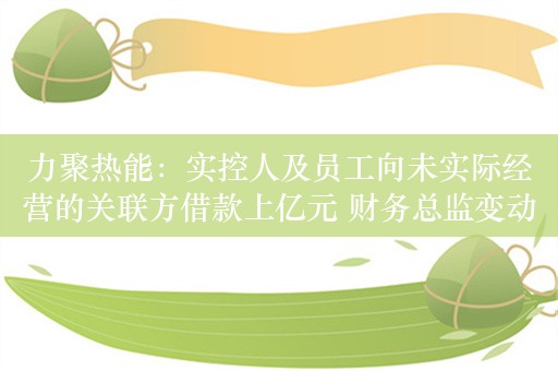 力聚热能：实控人及员工向未实际经营的关联方借款上亿元 财务总监变动或选择性披露