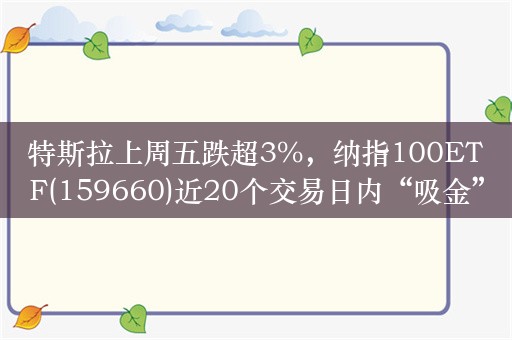 特斯拉上周五跌超3%，纳指100ETF(159660)近20个交易日内“吸金”超1600万元，盘中持续溢价