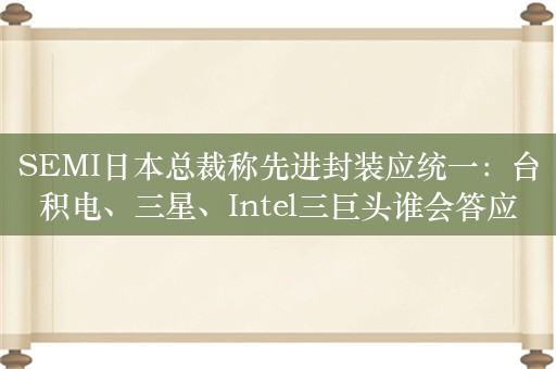 SEMI日本总裁称先进封装应统一：台积电、三星、Intel三巨头谁会答应