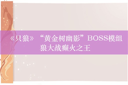  《只狼》“黄金树幽影”BOSS模组 狼大战癫火之王