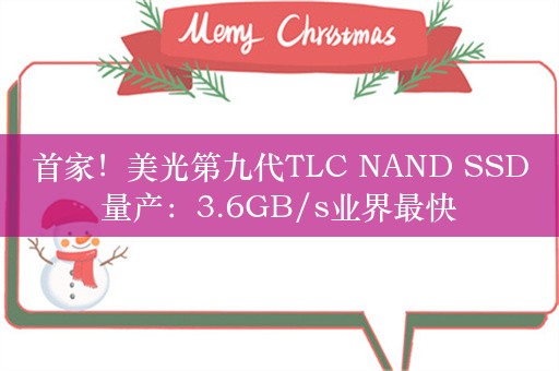 首家！美光第九代TLC NAND SSD量产：3.6GB/s业界最快