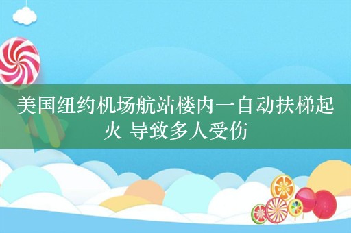 美国纽约机场航站楼内一自动扶梯起火 导致多人受伤