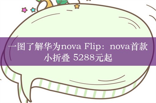 一图了解华为nova Flip：nova首款小折叠 5288元起