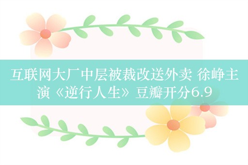 互联网大厂中层被裁改送外卖 徐峥主演《逆行人生》豆瓣开分6.9