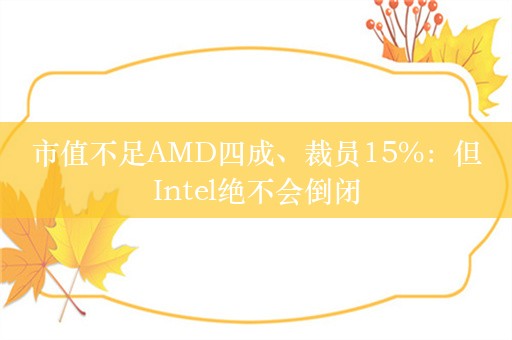 市值不足AMD四成、裁员15%：但Intel绝不会倒闭