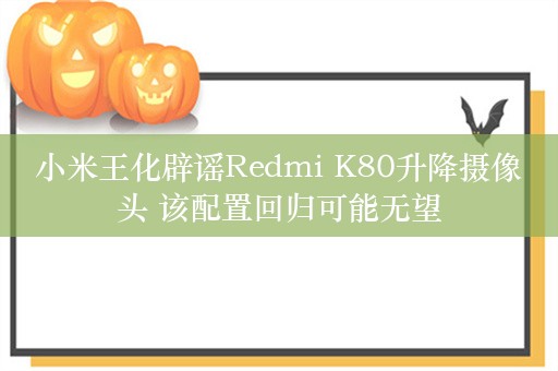 小米王化辟谣Redmi K80升降摄像头 该配置回归可能无望