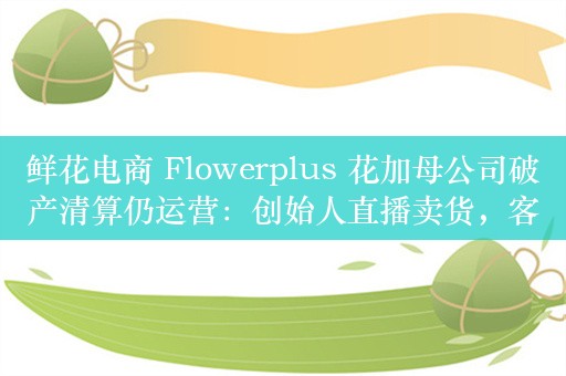 鲜花电商 Flowerplus 花加母公司破产清算仍运营：创始人直播卖货，客服称努力恢复业务