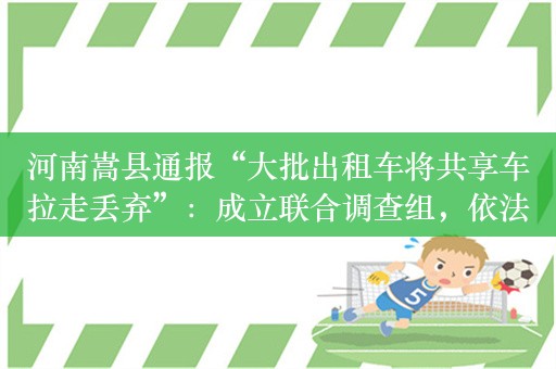 河南嵩县通报“大批出租车将共享车拉走丢弃”：成立联合调查组，依法依规处理