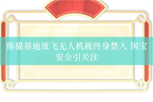 熊猫基地放飞无人机被终身禁入 国宝安全引关注