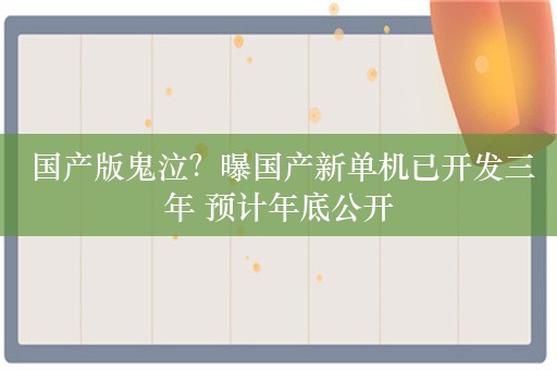  国产版鬼泣？曝国产新单机已开发三年 预计年底公开