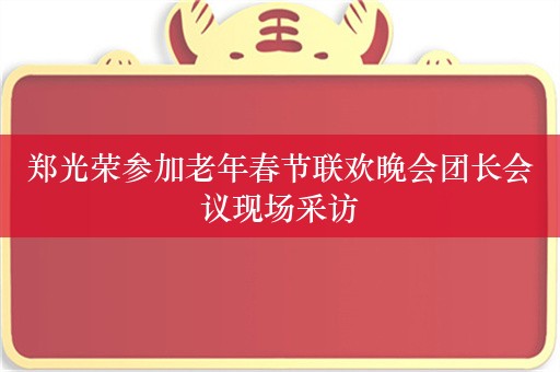 郑光荣参加老年春节联欢晚会团长会议现场采访