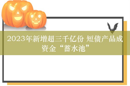 2023年新增超三千亿份 短债产品成资金“蓄水池”