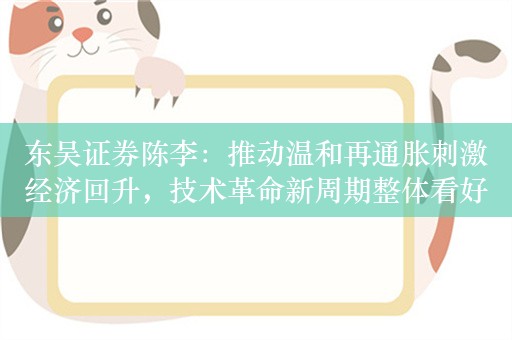 东吴证券陈李：推动温和再通胀刺激经济回升，技术革命新周期整体看好成长股