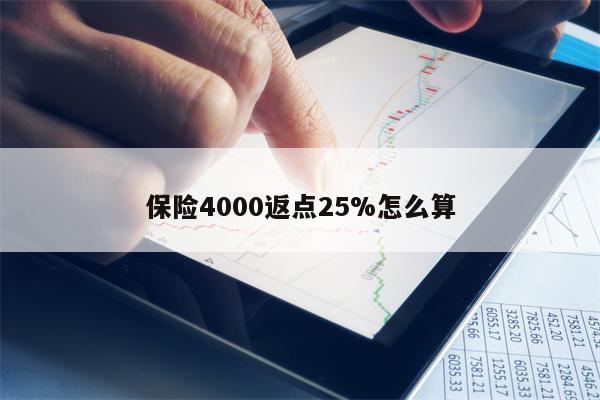 保险4000返点25%怎么算