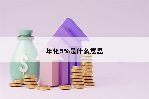 年化5%是什么意思