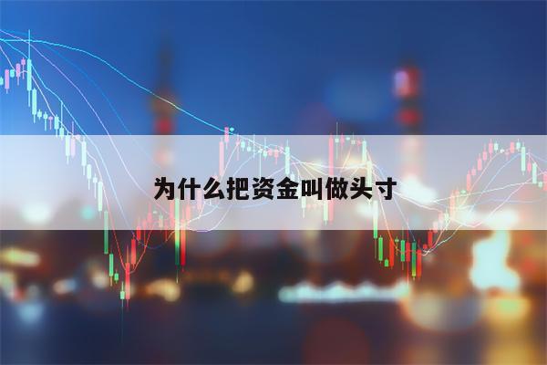 为什么把资金叫做头寸