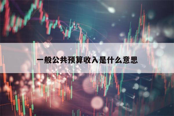 一般公共预算收入是什么意思