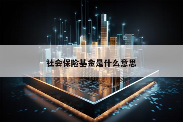 社会保险基金是什么意思