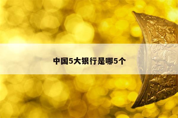 中国5大银行是哪5个