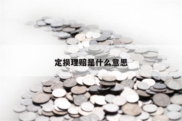 定损理赔是什么意思