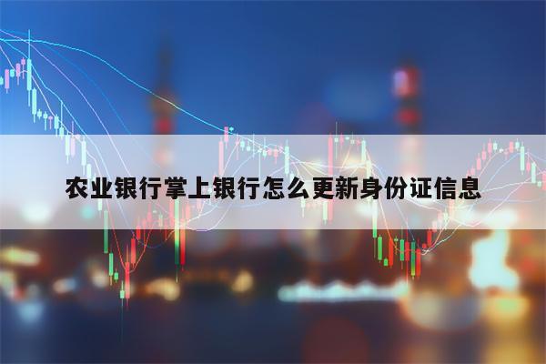 农业银行掌上银行怎么更新身份证信息