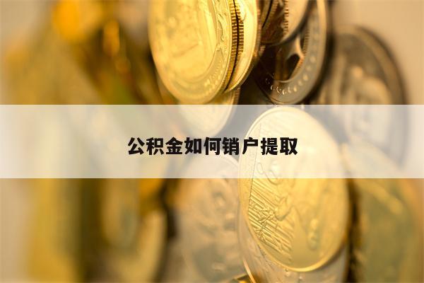 公积金如何销户提取